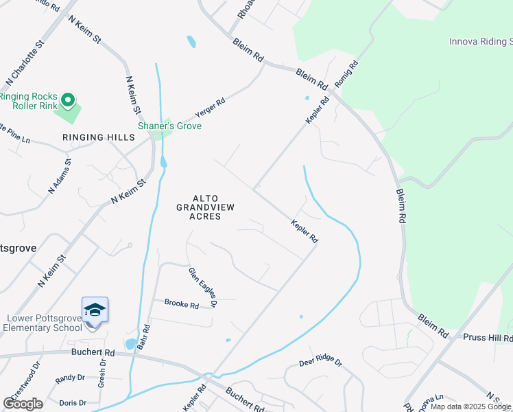 map of restaurants, bars, coffee shops, grocery stores, and more near 1835 Kepler Road in Pottstown