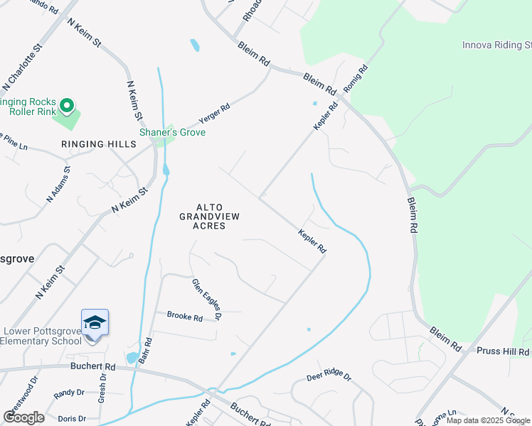 map of restaurants, bars, coffee shops, grocery stores, and more near 1835 Kepler Road in Pottstown