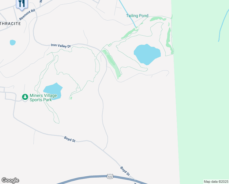 map of restaurants, bars, coffee shops, grocery stores, and more near 120 Iron Valley Drive in Lebanon
