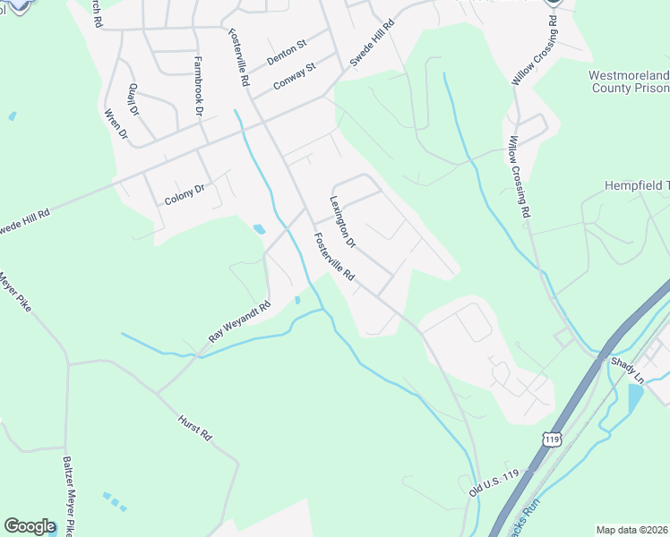 map of restaurants, bars, coffee shops, grocery stores, and more near 348 Fosterville Road in Greensburg