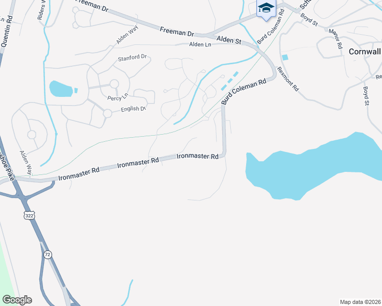 map of restaurants, bars, coffee shops, grocery stores, and more near 108 Ironmaster Road in Lebanon