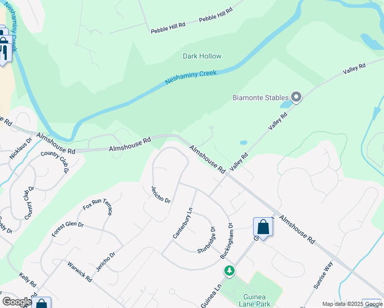 map of restaurants, bars, coffee shops, grocery stores, and more near 2239 Jericho Drive in Jamison