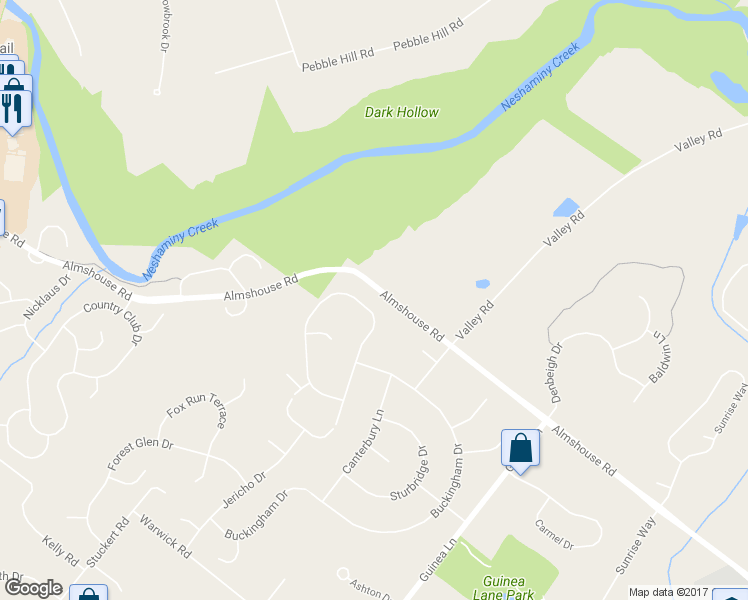 map of restaurants, bars, coffee shops, grocery stores, and more near 2239 Jericho Drive in Jamison