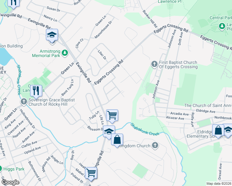 map of restaurants, bars, coffee shops, grocery stores, and more near 118 Commerce Avenue in Trenton