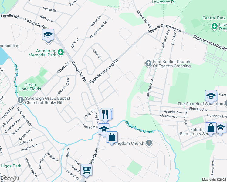 map of restaurants, bars, coffee shops, grocery stores, and more near 118 Commerce Avenue in Trenton
