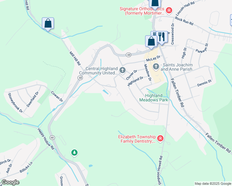 map of restaurants, bars, coffee shops, grocery stores, and more near 314 Jenkins Dr in Elizabeth