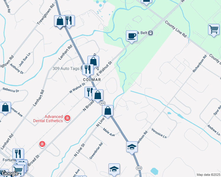 map of restaurants, bars, coffee shops, grocery stores, and more near 4 Arbor Circle in Colmar