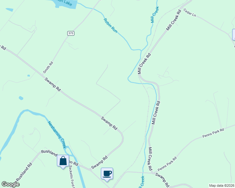 map of restaurants, bars, coffee shops, grocery stores, and more near 55 Apple Hill Road in Furlong