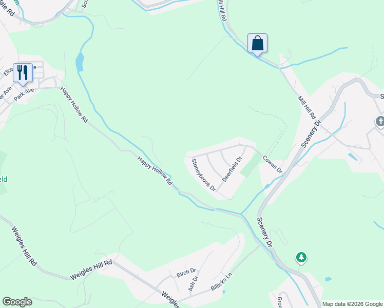 map of restaurants, bars, coffee shops, grocery stores, and more near 501 Cowan Drive in Elizabeth