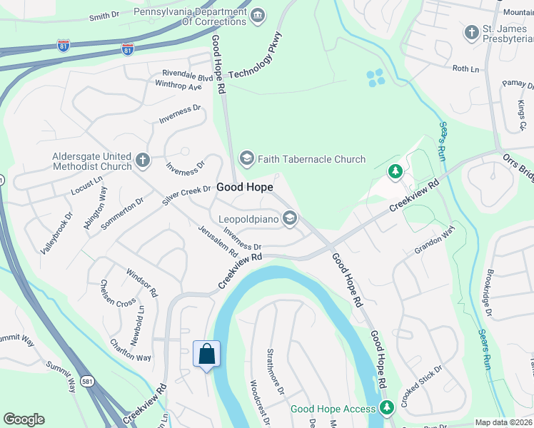 map of restaurants, bars, coffee shops, grocery stores, and more near 5002 Muirfield Place in Mechanicsburg