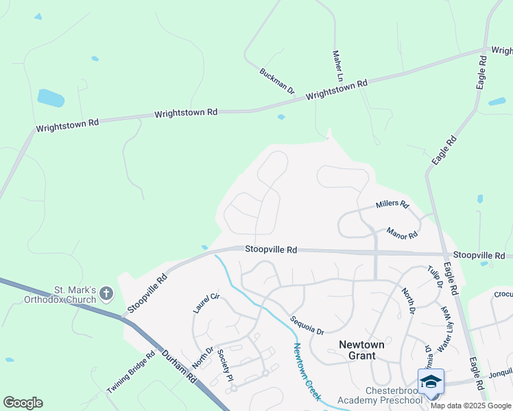 map of restaurants, bars, coffee shops, grocery stores, and more near 27 Susanna Way in Newtown
