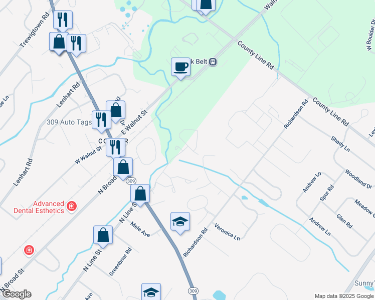 map of restaurants, bars, coffee shops, grocery stores, and more near 413 Wynstone Court in Colmar