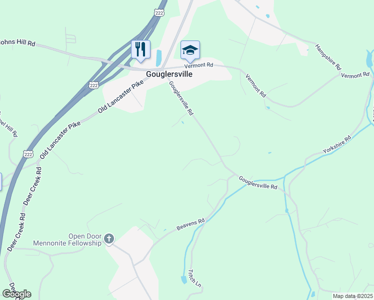 map of restaurants, bars, coffee shops, grocery stores, and more near 95 Schonour Lane in Sinking Spring