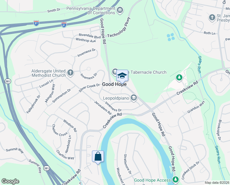 map of restaurants, bars, coffee shops, grocery stores, and more near in Good Hope