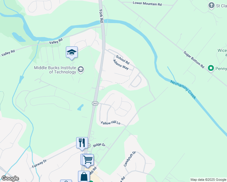 map of restaurants, bars, coffee shops, grocery stores, and more near 2718 Brocket Court in Jamison