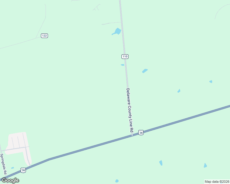 map of restaurants, bars, coffee shops, grocery stores, and more near 17805 Delaware County Line Road in Ostrander