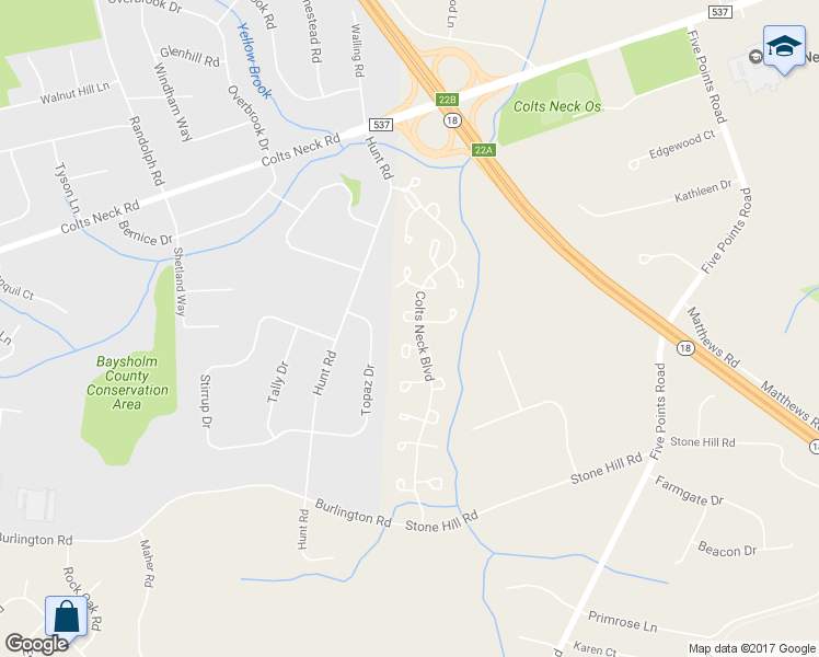 map of restaurants, bars, coffee shops, grocery stores, and more near 4 Oxford Ky in Colts Neck
