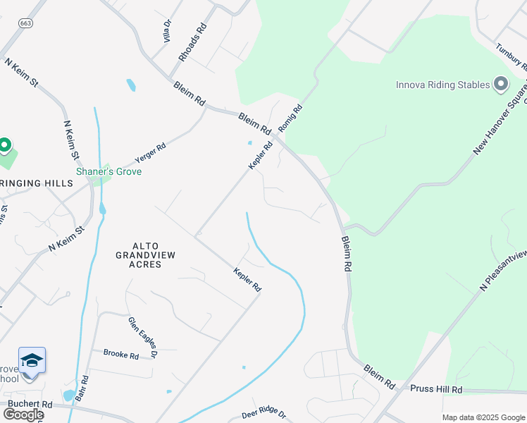 map of restaurants, bars, coffee shops, grocery stores, and more near 58 Doe Run Lane in Pottstown