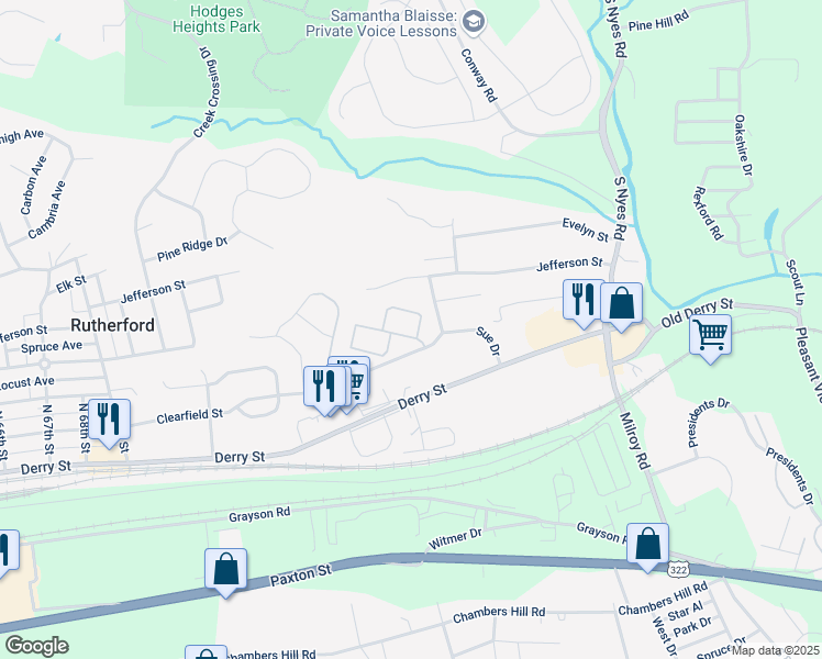 map of restaurants, bars, coffee shops, grocery stores, and more near 337 Brokas Drive in Harrisburg