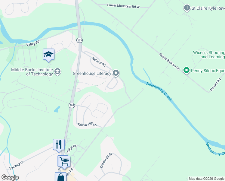map of restaurants, bars, coffee shops, grocery stores, and more near 27 Ryans Mill Road in Jamison