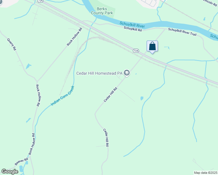 map of restaurants, bars, coffee shops, grocery stores, and more near 512 Cedar Hill Rd in Birdsboro