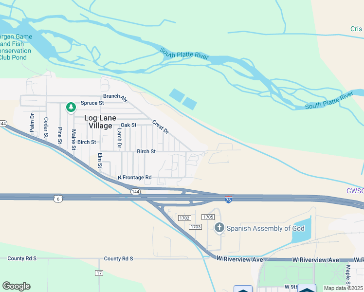 map of restaurants, bars, coffee shops, grocery stores, and more near 221 Crest Drive in Log Lane Village