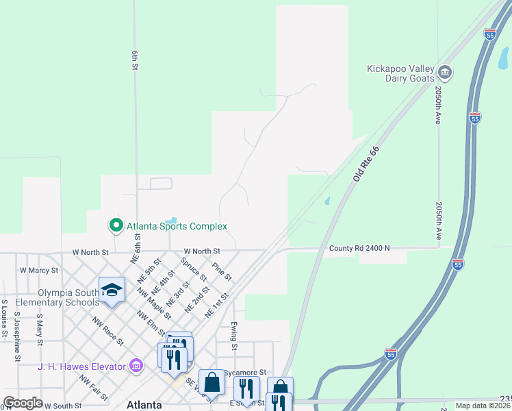 map of restaurants, bars, coffee shops, grocery stores, and more near 108B East Lake Court in Atlanta
