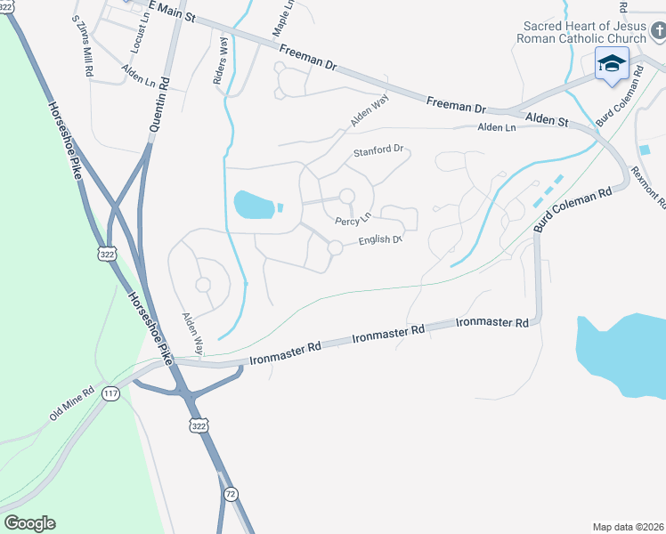 map of restaurants, bars, coffee shops, grocery stores, and more near 1062 Villa Drive in Lebanon