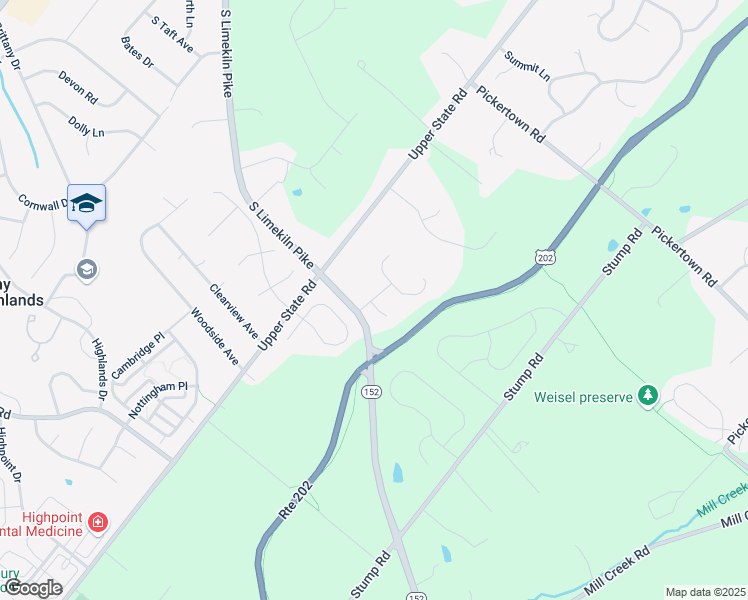 map of restaurants, bars, coffee shops, grocery stores, and more near 205 Shepard Lane in Chalfont