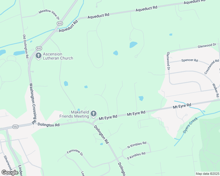 map of restaurants, bars, coffee shops, grocery stores, and more near 4 Old Barn Court in Newtown