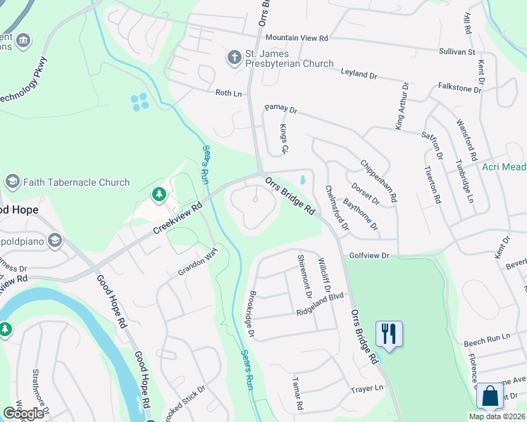 map of restaurants, bars, coffee shops, grocery stores, and more near 4160 Nantucket Drive in Mechanicsburg