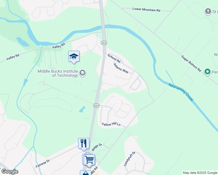 map of restaurants, bars, coffee shops, grocery stores, and more near 433 Eagle Court in Jamison