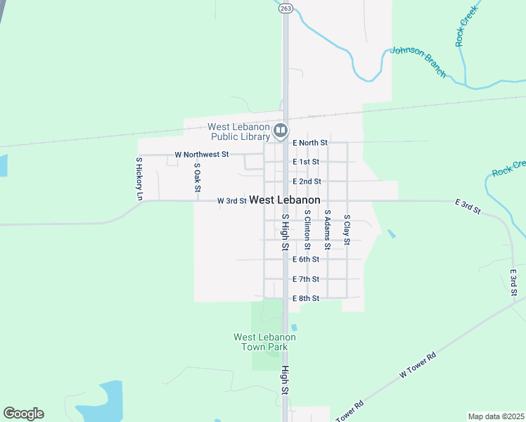 map of restaurants, bars, coffee shops, grocery stores, and more near 401-499 South Warren Street in West Lebanon