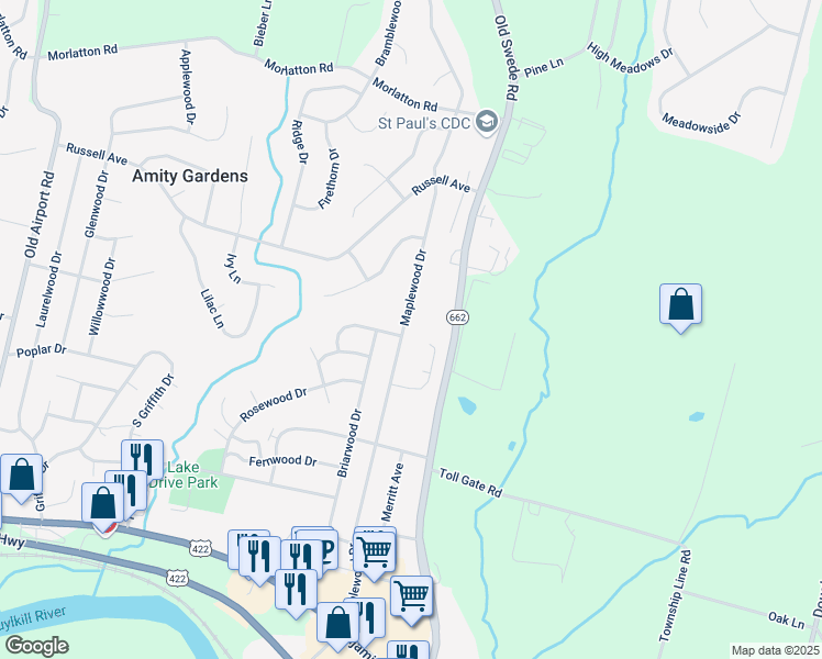 map of restaurants, bars, coffee shops, grocery stores, and more near 5 Terry Court in Douglassville