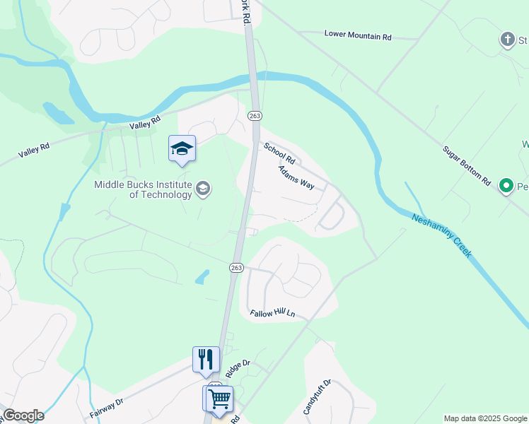 map of restaurants, bars, coffee shops, grocery stores, and more near 433 Eagle Court in Jamison