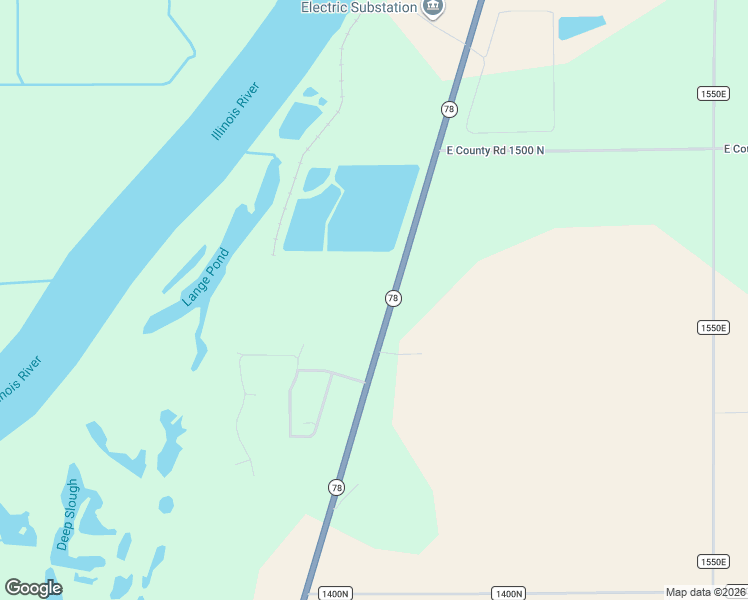 map of restaurants, bars, coffee shops, grocery stores, and more near 14546 Illinois 78 in Havana