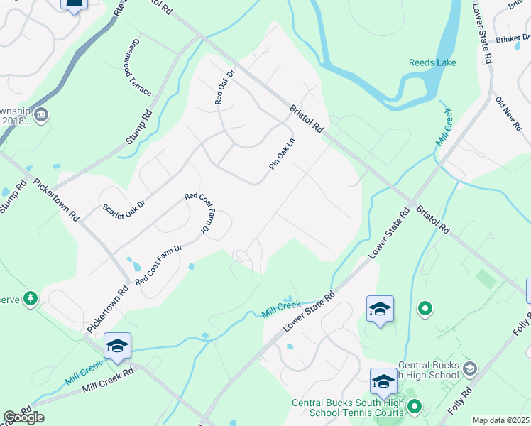 map of restaurants, bars, coffee shops, grocery stores, and more near 1192 Timber Lane in Chalfont
