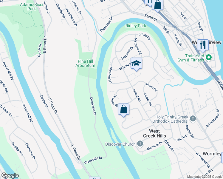 map of restaurants, bars, coffee shops, grocery stores, and more near 5 Queen Anne Court in Camp Hill
