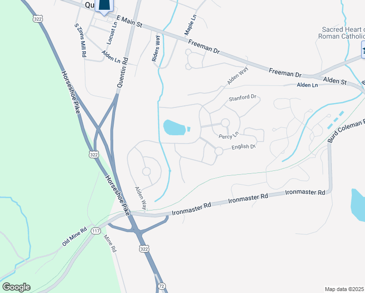 map of restaurants, bars, coffee shops, grocery stores, and more near 1049 Alden Way in Lebanon