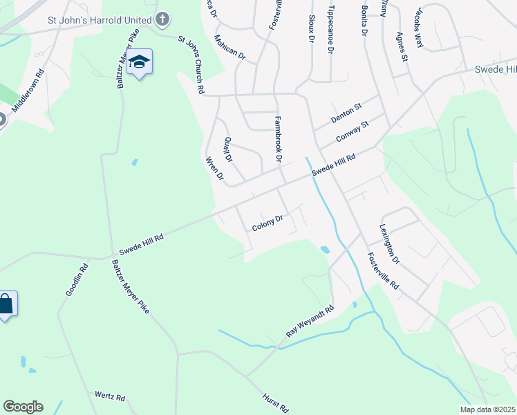 map of restaurants, bars, coffee shops, grocery stores, and more near 72 Hedgewood Circle in Greensburg