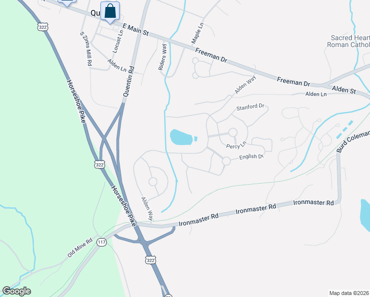 map of restaurants, bars, coffee shops, grocery stores, and more near 1046 Alden Way in Lebanon