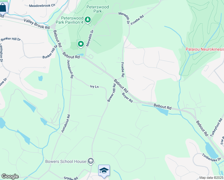 map of restaurants, bars, coffee shops, grocery stores, and more near 683 Bower Hill Road in Venetia