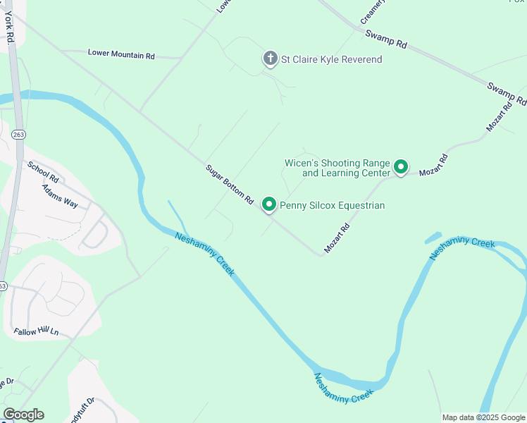 map of restaurants, bars, coffee shops, grocery stores, and more near 1515 Sugar Bottom Road in Furlong