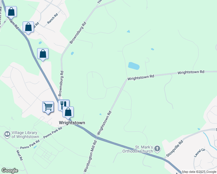 map of restaurants, bars, coffee shops, grocery stores, and more near 284 Jane Chapman Drive East in Newtown