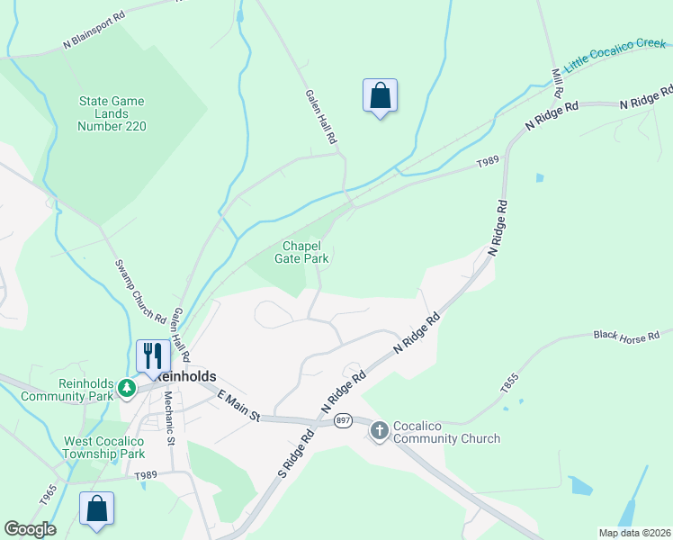 map of restaurants, bars, coffee shops, grocery stores, and more near 4 Highland Court in Reinholds