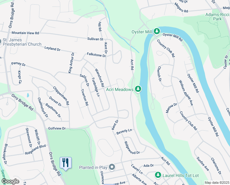 map of restaurants, bars, coffee shops, grocery stores, and more near 1016 Kent Drive in Mechanicsburg