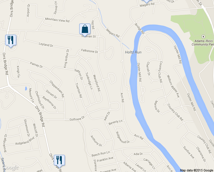 map of restaurants, bars, coffee shops, grocery stores, and more near 1016 Kent Drive in Mechanicsburg