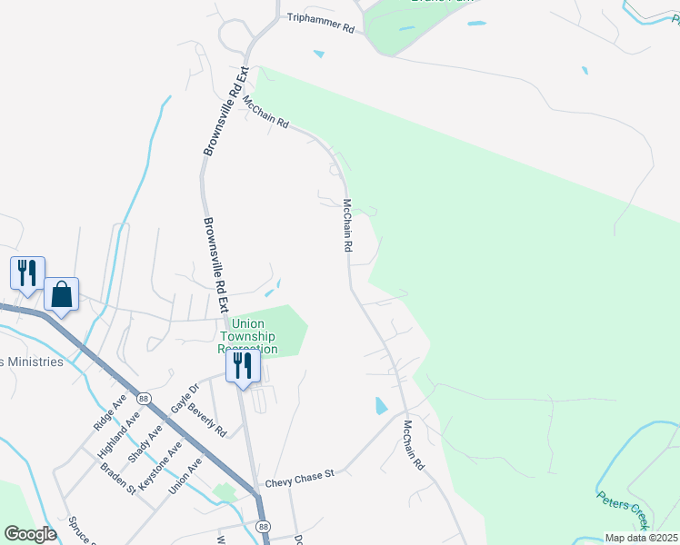 241 McChain Road, Gastonville PA Walk Score