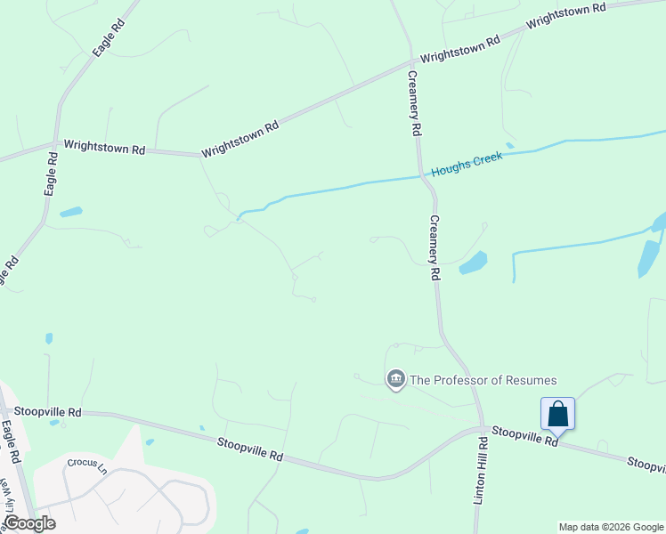 map of restaurants, bars, coffee shops, grocery stores, and more near 7 Woodland Road in Newtown