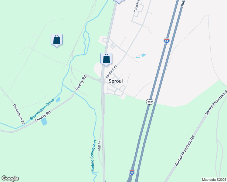 map of restaurants, bars, coffee shops, grocery stores, and more near in Sproul